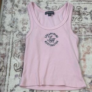 Harper Pink Ribbed Tank Top